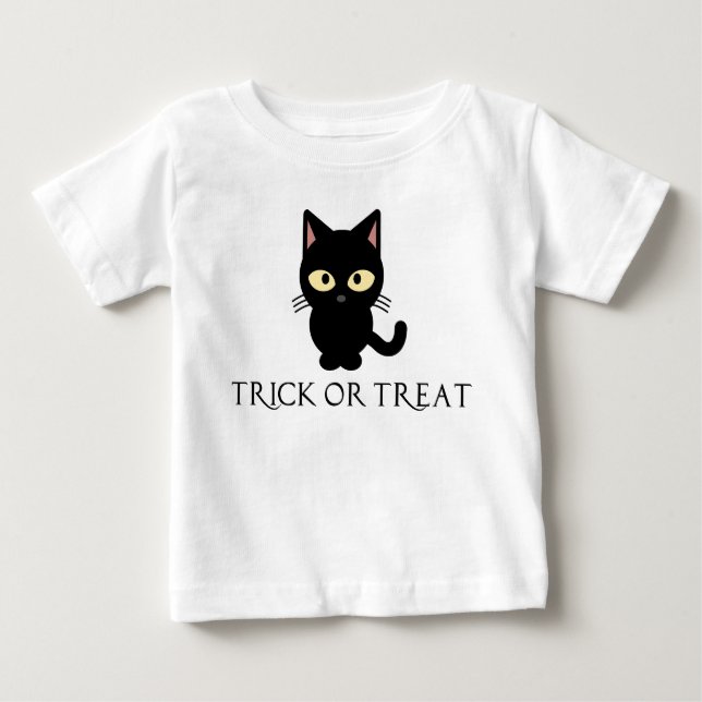 Cute Black Cat Halloween Shirt (Front)
