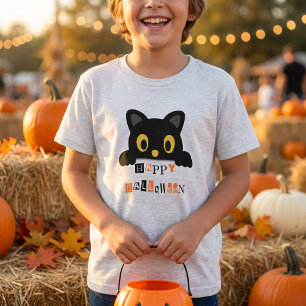 Cute Black Cat Halloween Tri-Blend Shirt