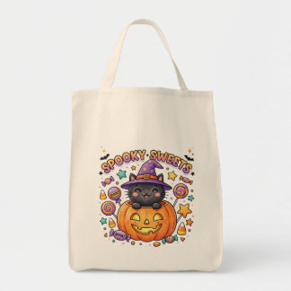 Cute Black Cat Halloween Trick or Treat Bag