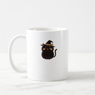 Cute Black Cat in Witch Hat Classic T-Shirt Coffee Mug