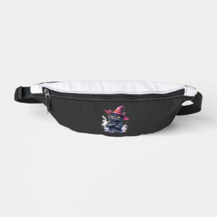 Cute Black Cat in Witch Hat � Magical Halloween Ar Bum Bags