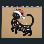 Cute Black Cat Lover Christmas Mum Gift Holiday    Calendar<br><div class="desc">Cute Black Cat Lover Christmas Mum Gift Holiday</div>