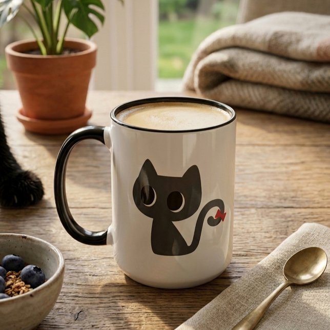 Cute Black Cat  Mug (Creator Uploaded)