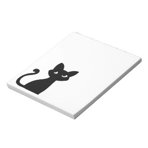 CUTE BLACK CAT NOTE PAD STATIONERY