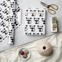 Cute Black Cat Pattern Birthday Gift for Cat Lover