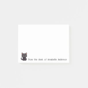 Cute Black Cat Personalise Notes