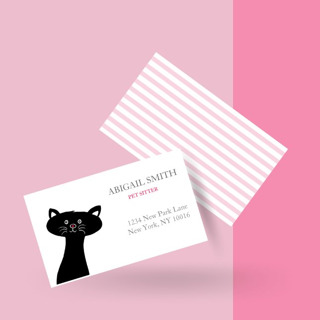 Cute Black Cat- Personalised Business Card (Creator Uploaded)