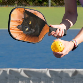 Cute Black Cat Pickleball Paddle