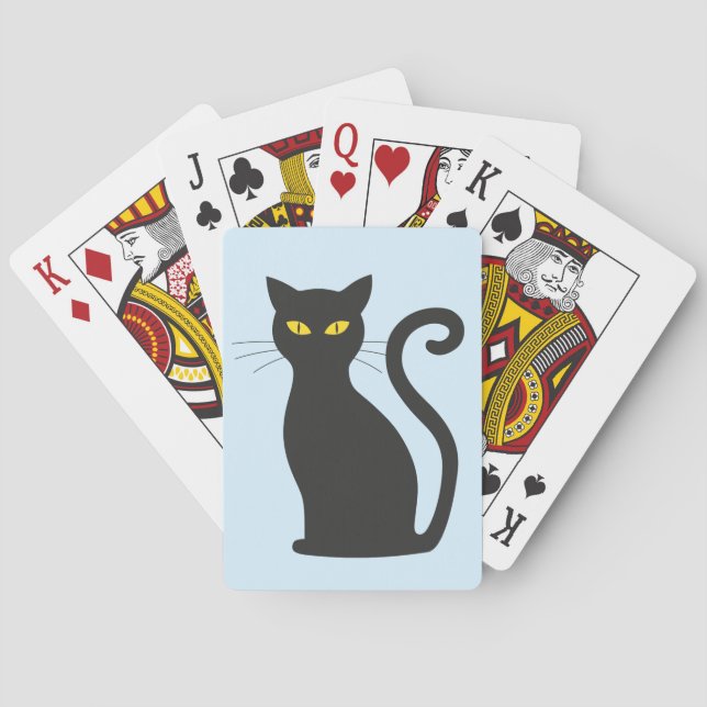 CUTE BLACK CAT PLAYING CARDS (Back)