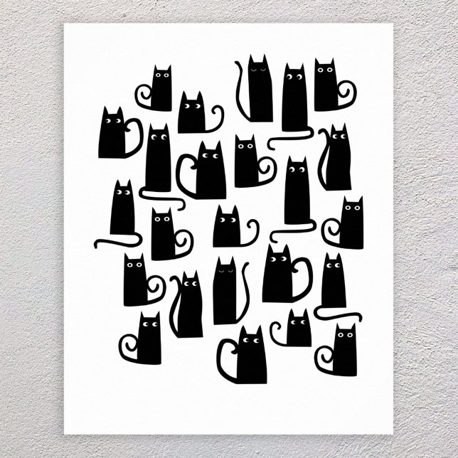 Cute Black Cat Poster (Creator Uploaded)
