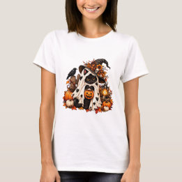 Cute Black Cat Pumpkin Halloween T-Shirt