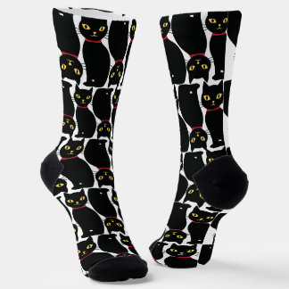 Cute Black Cat Socks Gift for Black Cat Lovers 