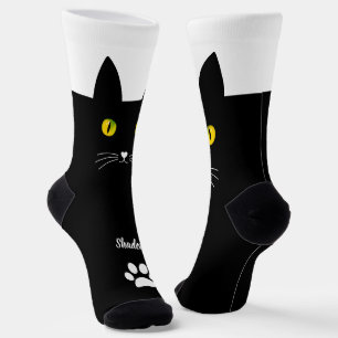 Cute Black Cat Socks Gift for Cat Lovers