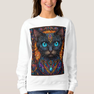 Cute black cat sweatshirt