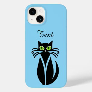 Cute Black Cat With Green Eyes Case-Mate iPhone 14 Case