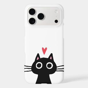 Cute Black Cat with Heart