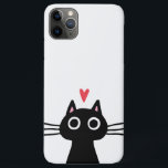 Cute Black Cat with Heart Case-Mate iPhone Case<br><div class="desc">Protect your phone in style with this cool cats iPhone case! Quirky black kitty,  available on cases for iPhone and Samsung. A high quality stylish cell phone case for cat lovers. Visit Jenn’s Doodle World for even more great products featuring this whimsical black cat.</div>