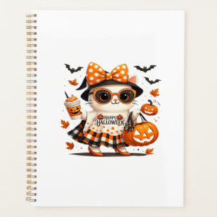 Cute Black Cat with Witch Hat � Kawaii Halloween A Planner