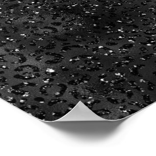 Cute Black Cheetah Leopard Skin Print Animal