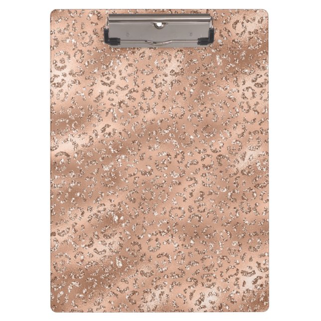 Cute Black Cheetah Leopard Skin Print Pattern Clipboard (Front)
