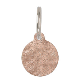 Cute Black Cheetah Leopard Skin Print Pattern Pet Tag