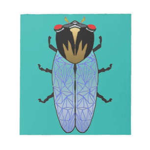 Cute Black Cicada Notepad