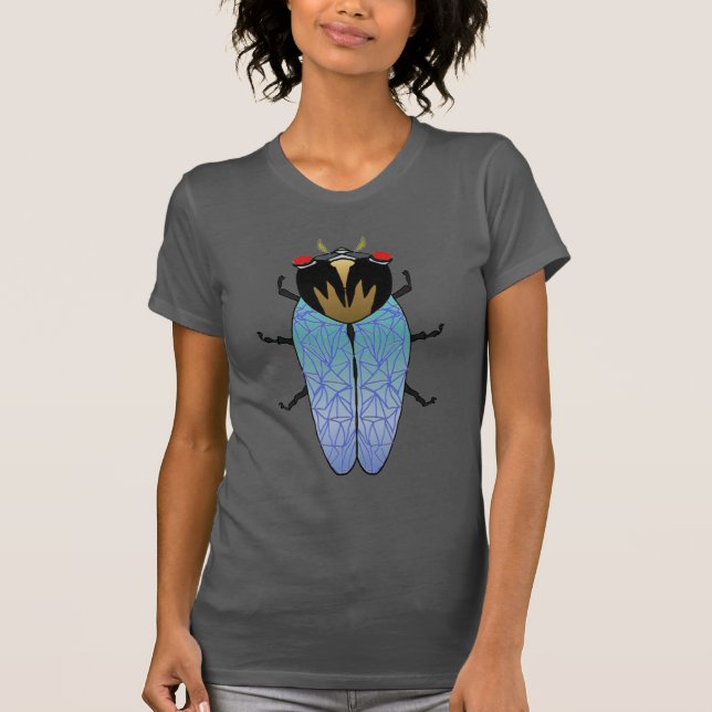 Cute Black Cicada T-Shirt (Front)