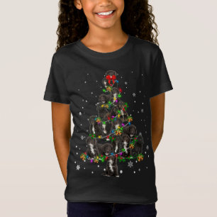 Cute Black Cockapoo dog Christmas Tree gift decor  T-Shirt