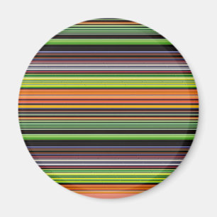 Cute black colourful stripes magnet
