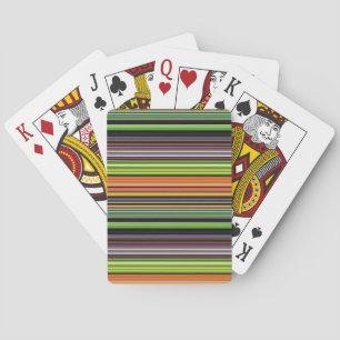 Cute black colourful stripes playing cards