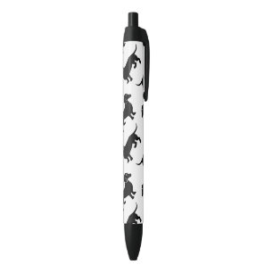 Cute Black Dachshund Pattern Ink Pen