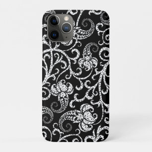 Cute black dalmatian flowers background design Case-Mate iPhone case