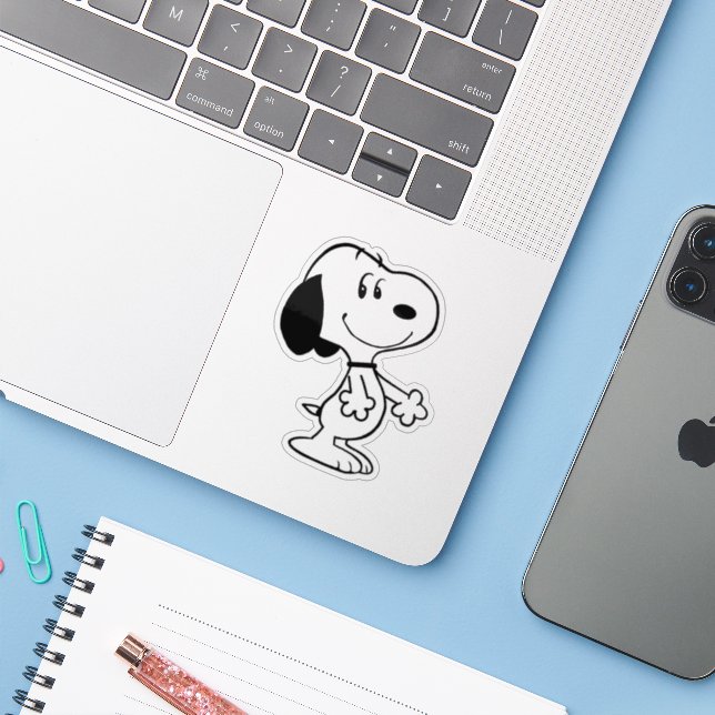 Cute Black Dog (Laptop w/ iPhone)