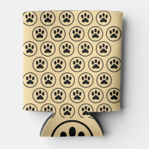 Cute Black Dog Paw Prints – Pet Lover Drink Cooler