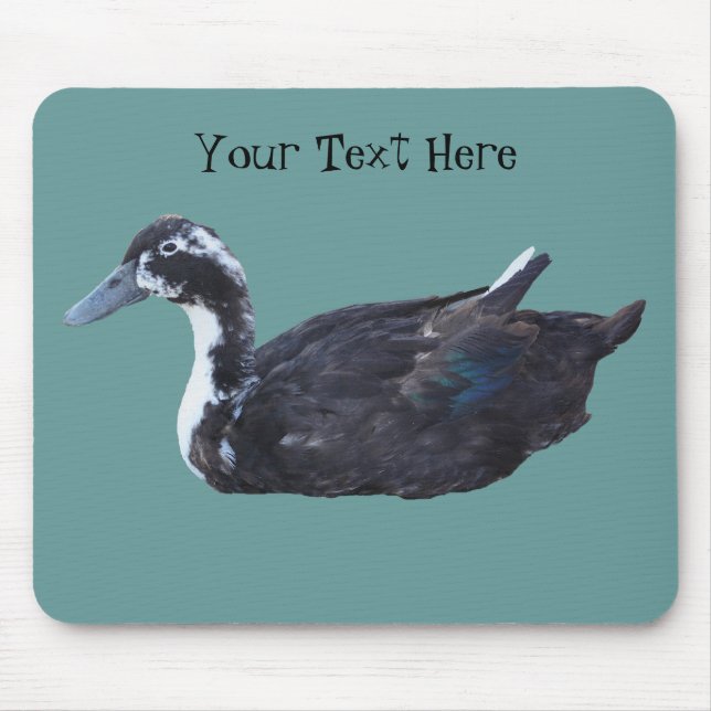 Cute Black Duck Farm Animal Mousepad (Front)