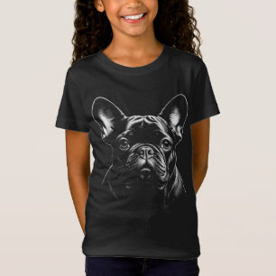Cute Black French Bulldog Frenchie Puppy Girls T-Shirt