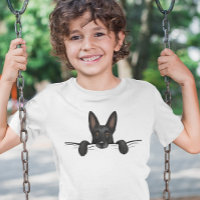 Cute Black German Shepherd Dog Peeking