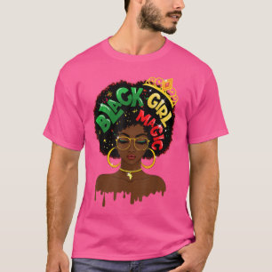 Cute Black Girl Magic Black History Month Black Qu T-Shirt