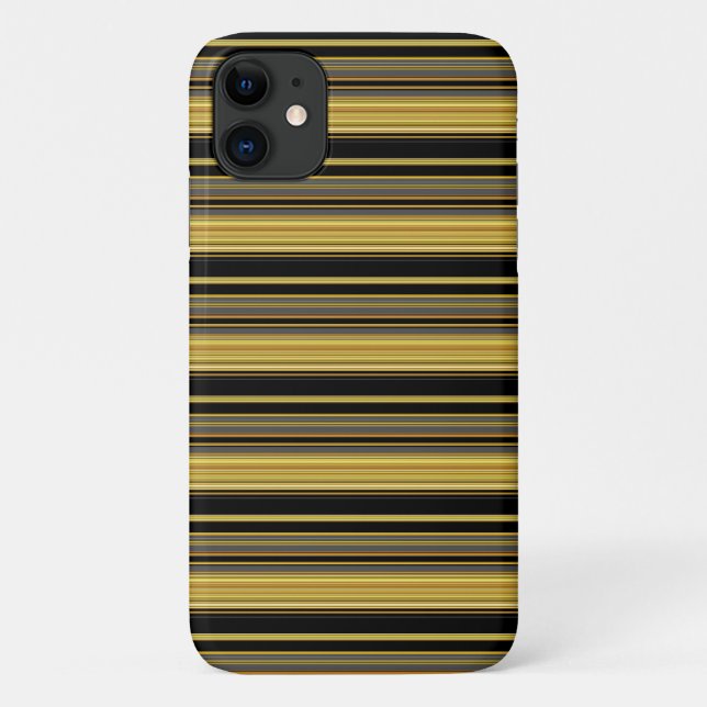 Cute black golden stripes Case-Mate iPhone case (Back)