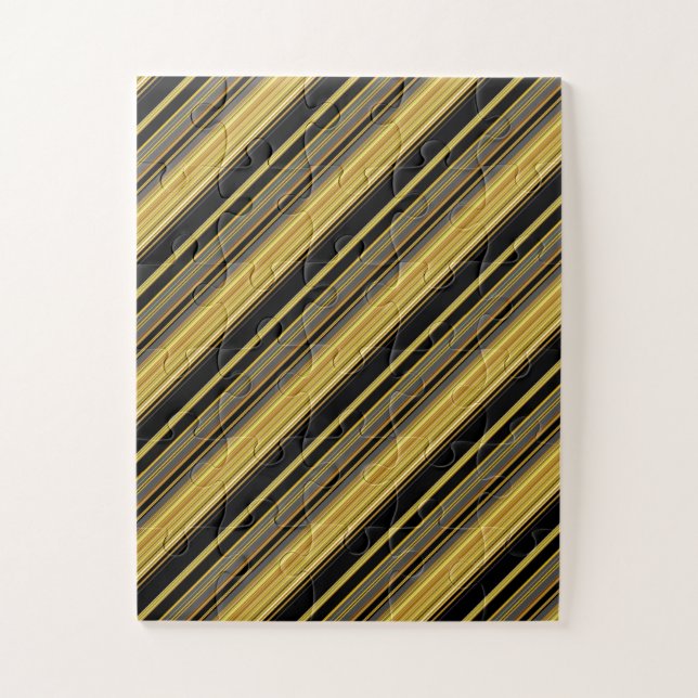 Cute black golden stripes jigsaw puzzle (Vertical)