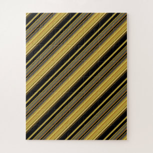 Cute black golden stripes jigsaw puzzle