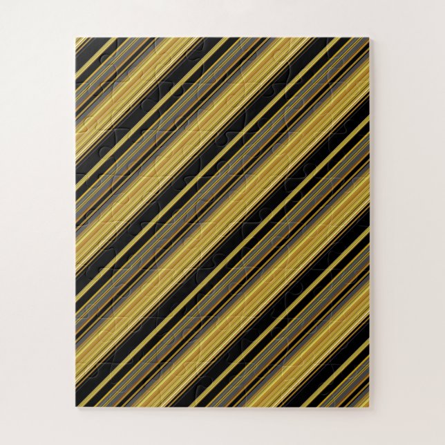 Cute black golden stripes jigsaw puzzle (Vertical)