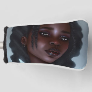 Cute Black Goth Girl Golf Head Cover