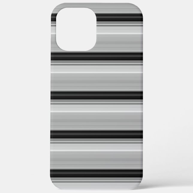 Cute black grey stripes Case-Mate iPhone case (Back)