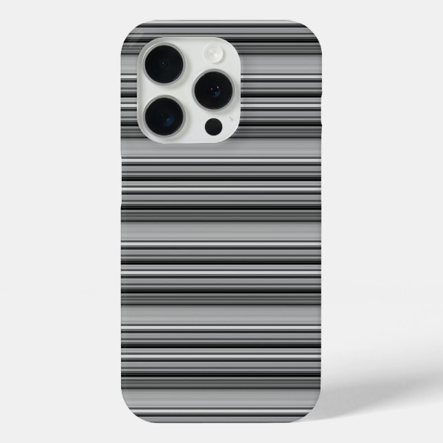 Cute black grey stripes  Case-Mate iPhone case (Back)