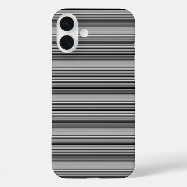 Cute black grey stripes  Case-Mate iPhone case (Back)