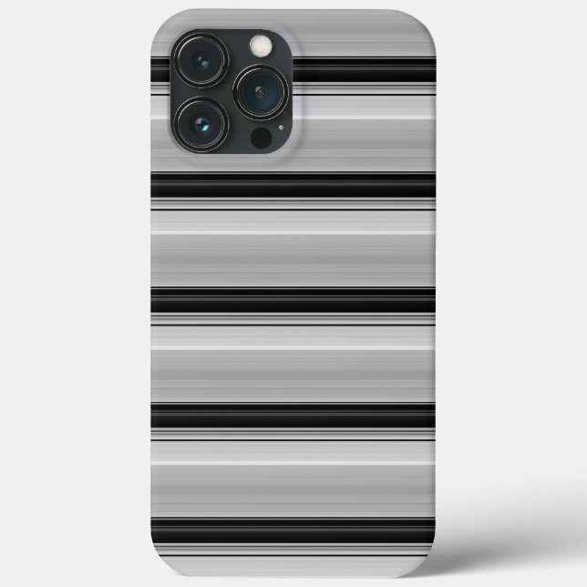 Cute black grey stripes Case-Mate iPhone case (Back)