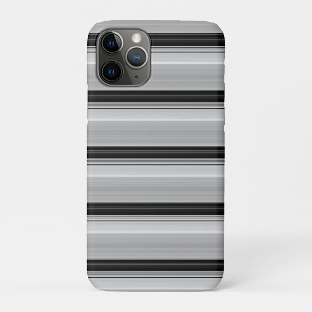 Cute black grey stripes Case-Mate iPhone case (Back)