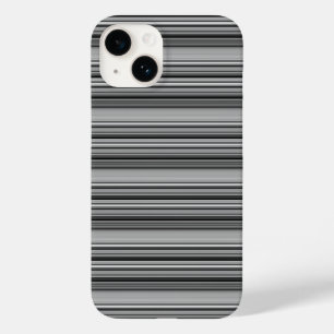 Cute black grey stripes Case-Mate iPhone 14 case