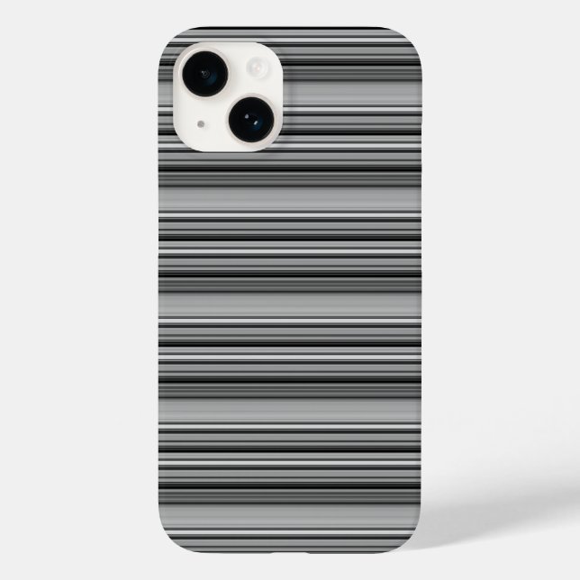 Cute black grey stripes  Case-Mate iPhone case (Back)